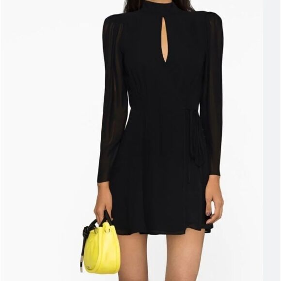 Reformation Ottessa Dress Black $248 NWT - Picture 6 of 14